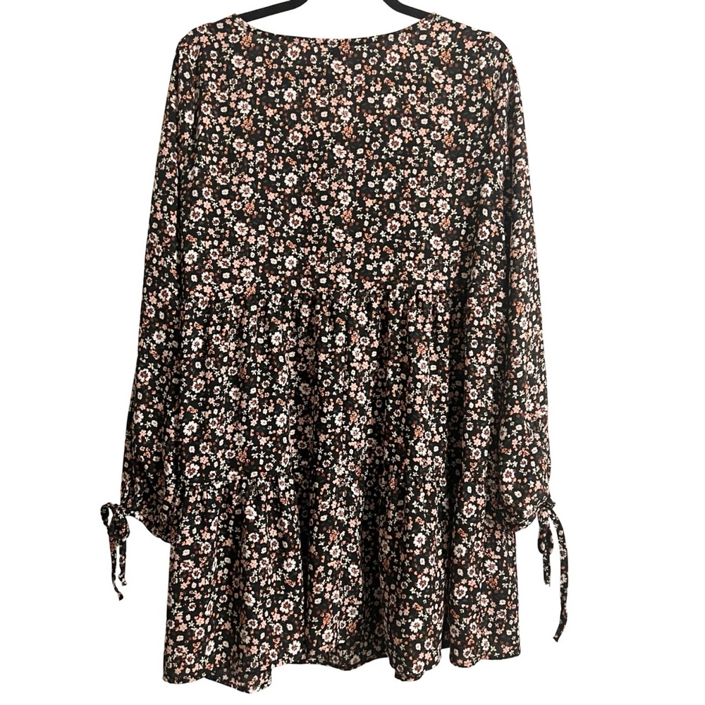 Wild Fable Floral Long Sleeve Tiered Baby Doll Dress Size Medium - Picture 2 of 5